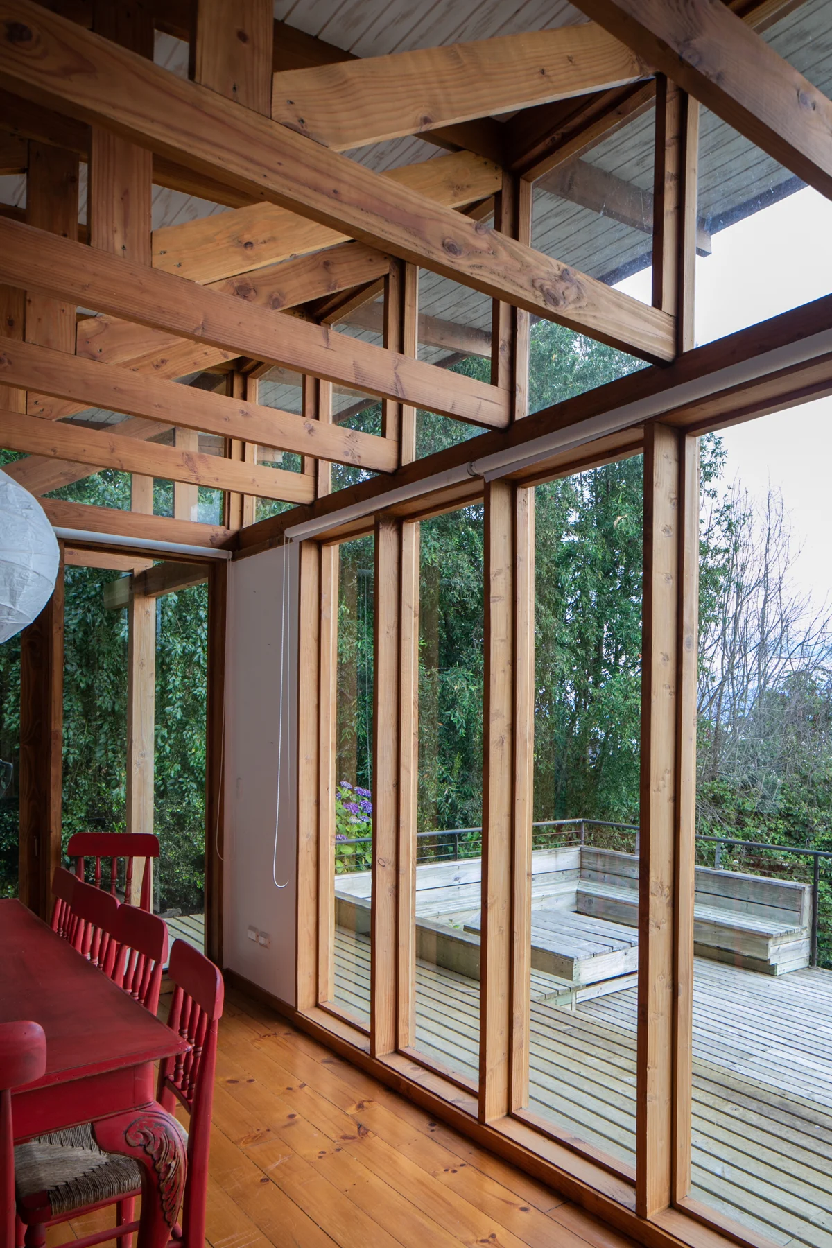 House RM / EXTCO - Interior Photography, Door, Beam, Windows, Chair