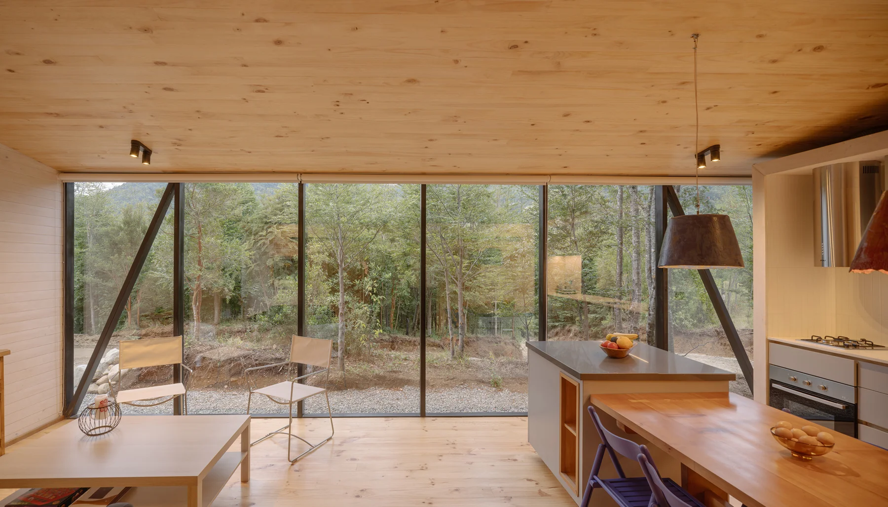 Shelter S01 / Hebra Arquitectos - Interior Photography, Kitchen, Wood, Chair